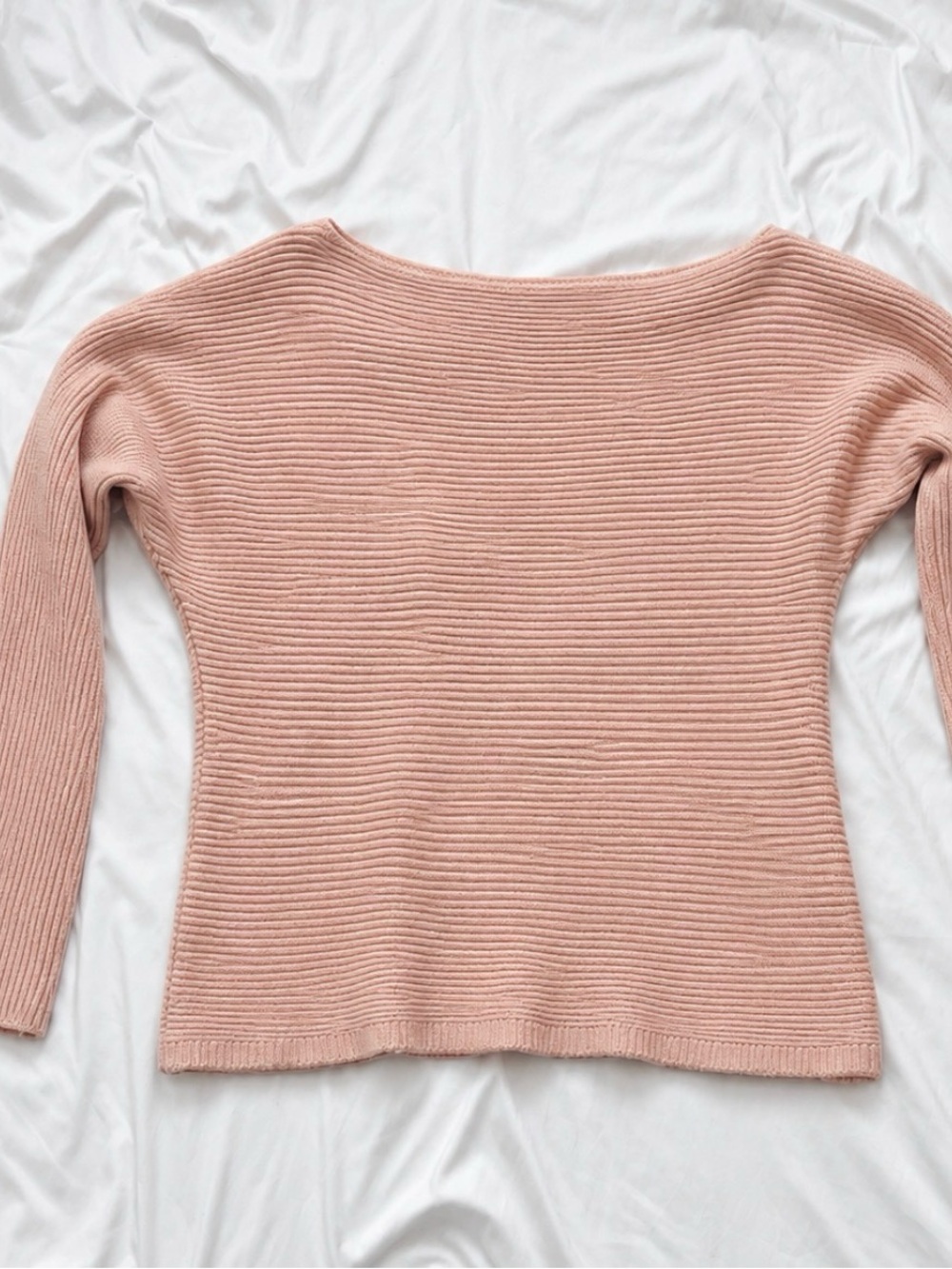 Treasure & Bond Boatneck Ribbed Sweater in Dusty Pink